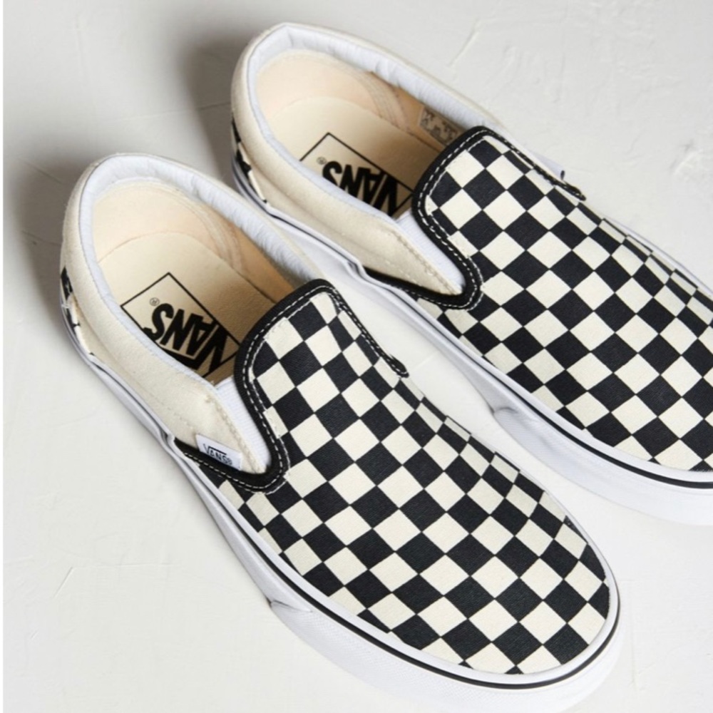 Slip on checkered vans